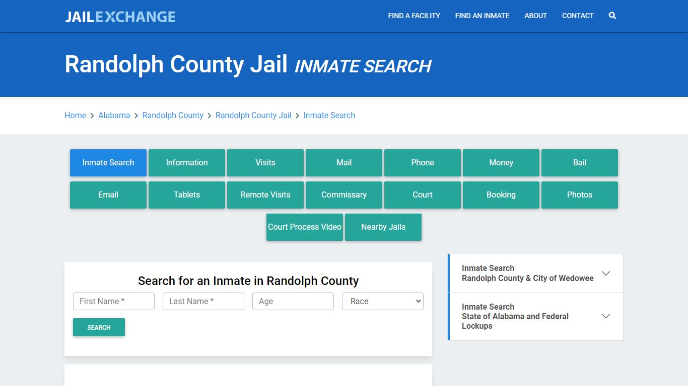 Randolph County Jail, AL Inmate Search: Roster & Mugshots