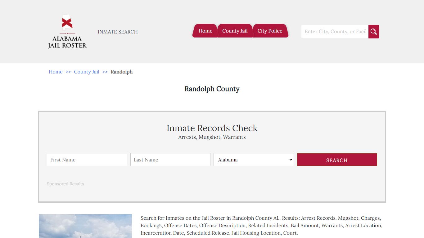 Randolph County - Alabama Jail Inmate Search