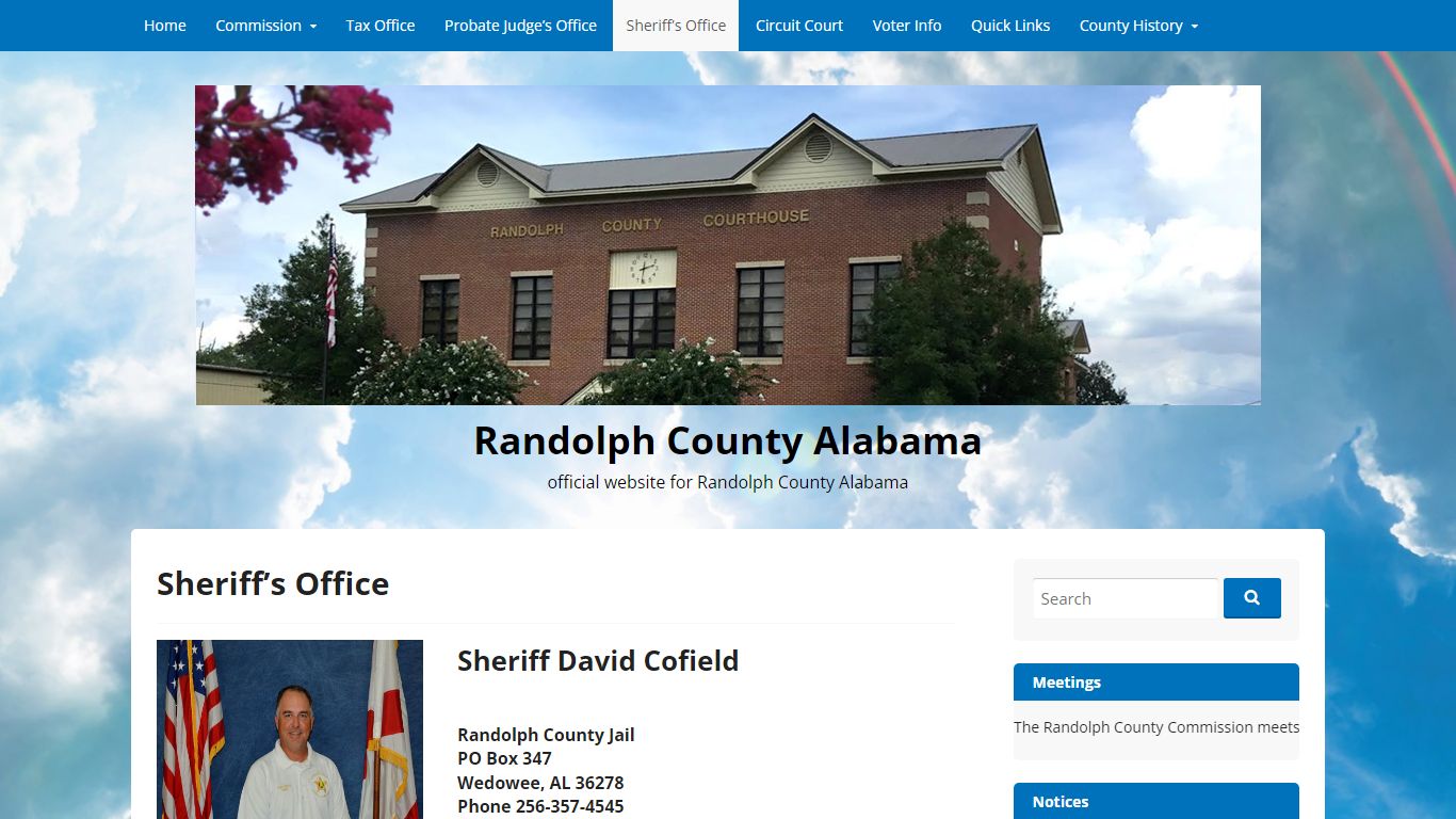 Sheriff's Office - Randolph County Alabama