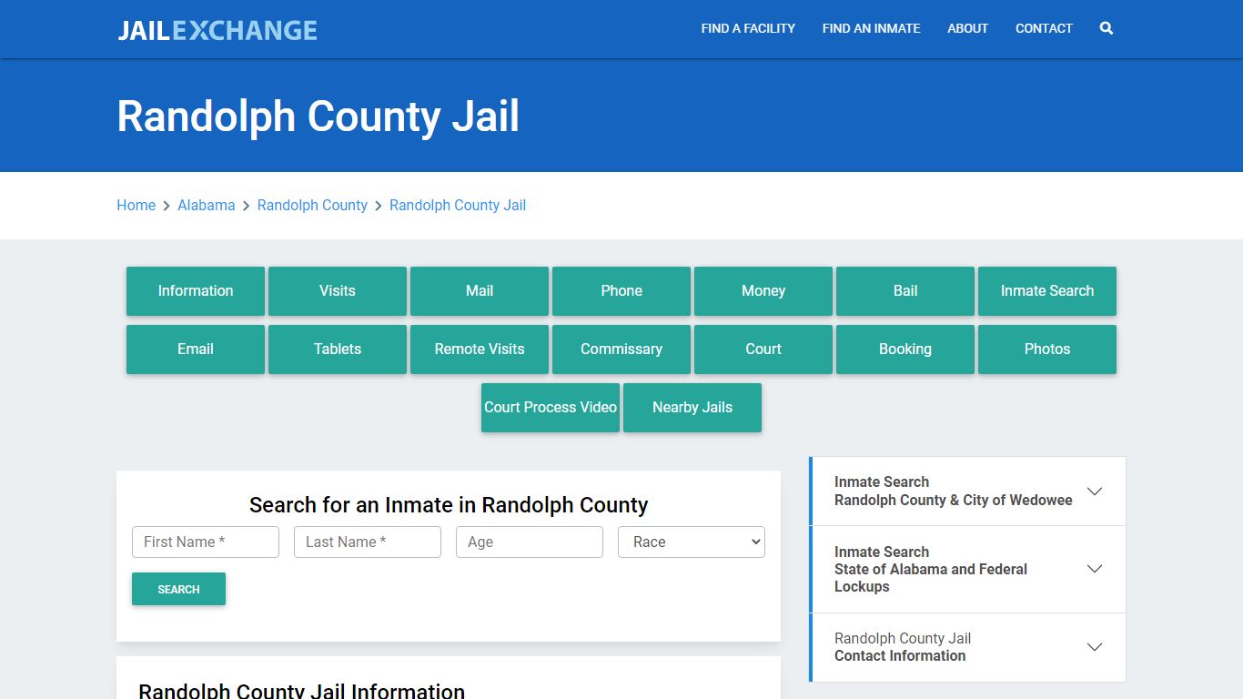 Randolph County Jail Roster Lookup, AL, Inmate Search